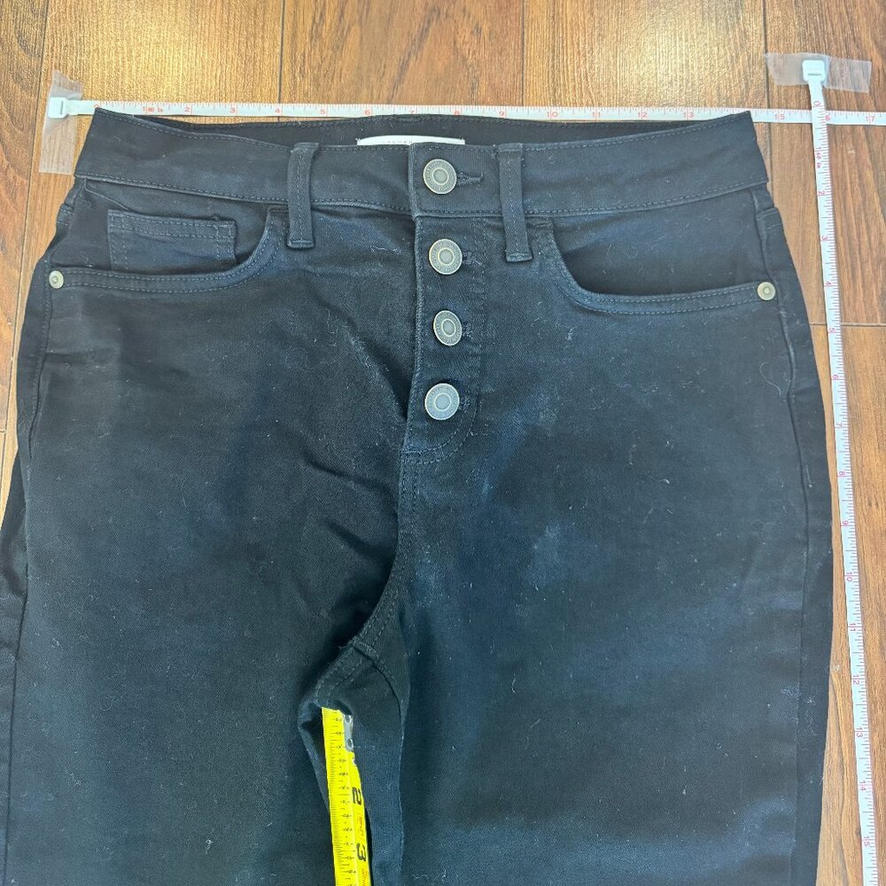 Lauren Conrad Black Button-Fly Skinny Jeans